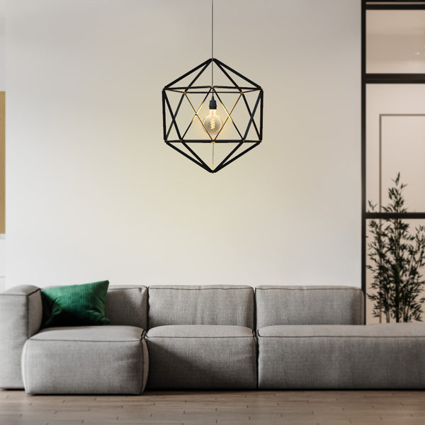 Icosy geometrische hanglamp zwart