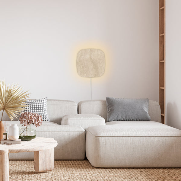 Interstellar wandlamp square - Hout