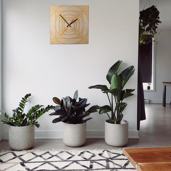 Houten wandklok Teun