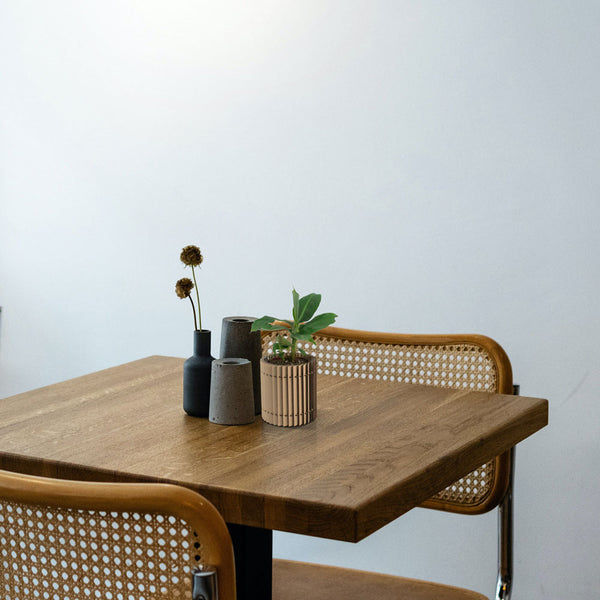 houten planten pot voor op tafel