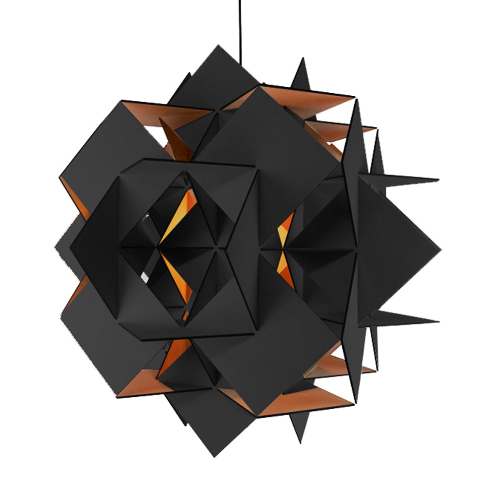Geometrische lamp zwart 